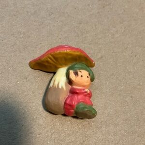 Vintage Pixie Elf under Mushroom MCM brooch